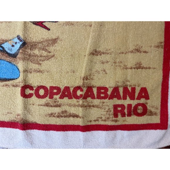 RARE Vintage Copacabana Rio de Janeiro Beach Towel Brazil - Picture 3 of 8
